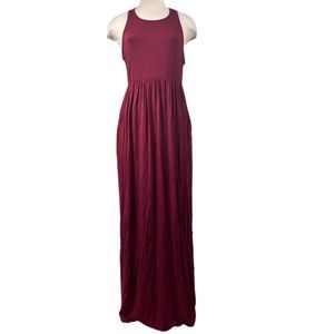 PCEAIIH Women Summer Sleeveless Plain Maxi Dress